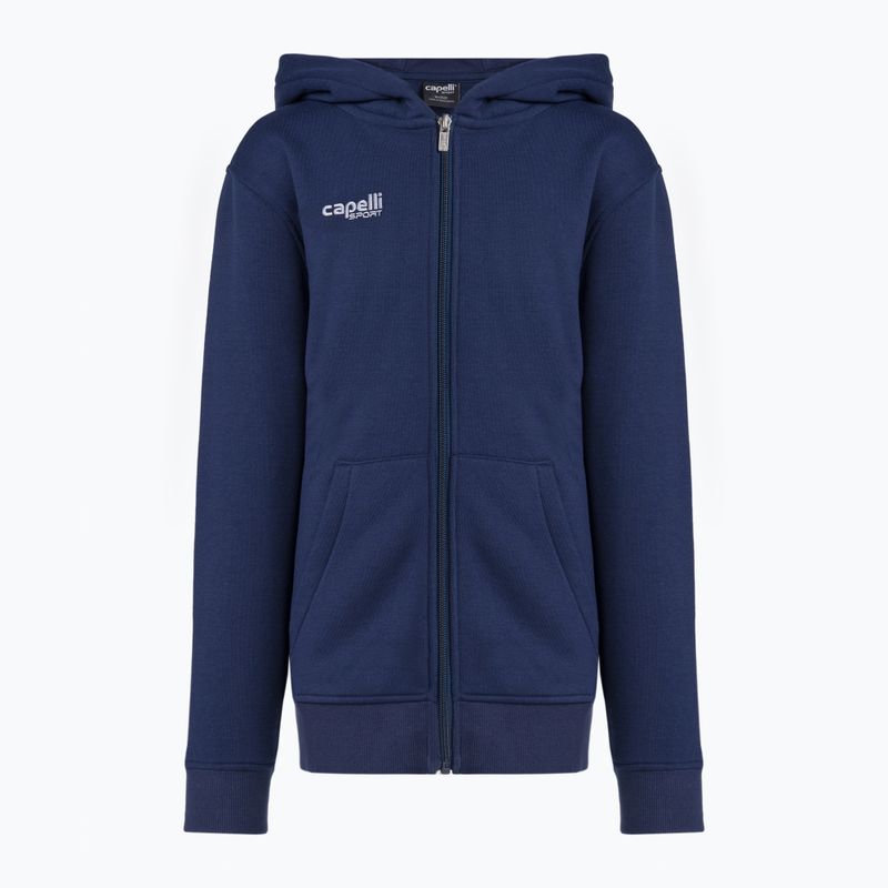 Детски футболен суитшърт Capelli Basics Youth Zip Hoodie navy