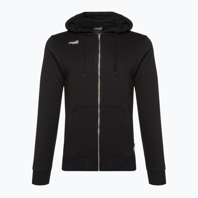 Мъжки Capelli Basics Adult Zip Hoodie футболен суитшърт черен