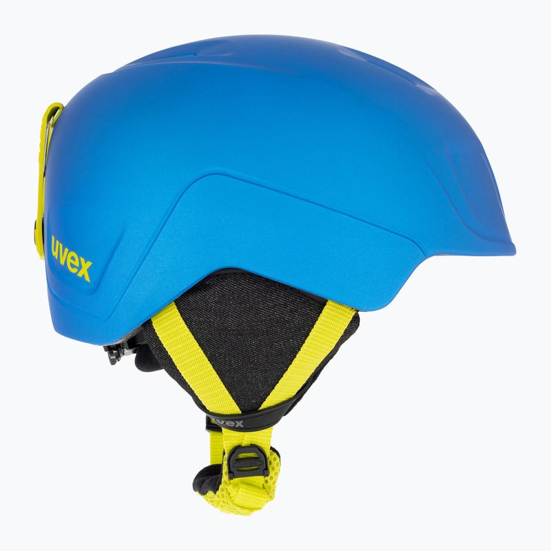 Детска ски каска UVEX Manic Pro blue/lime matt 4