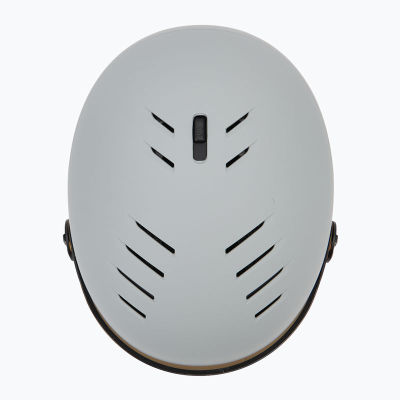 Каска за ски UVEX Wanted Visor rhino matt/mirror blue/smoke 5