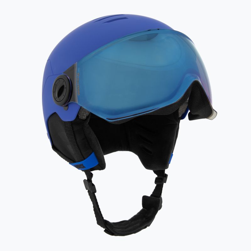 Детска ски каска UVEX Rocket Visor Jr blue matt/mirror blue/smoke 9