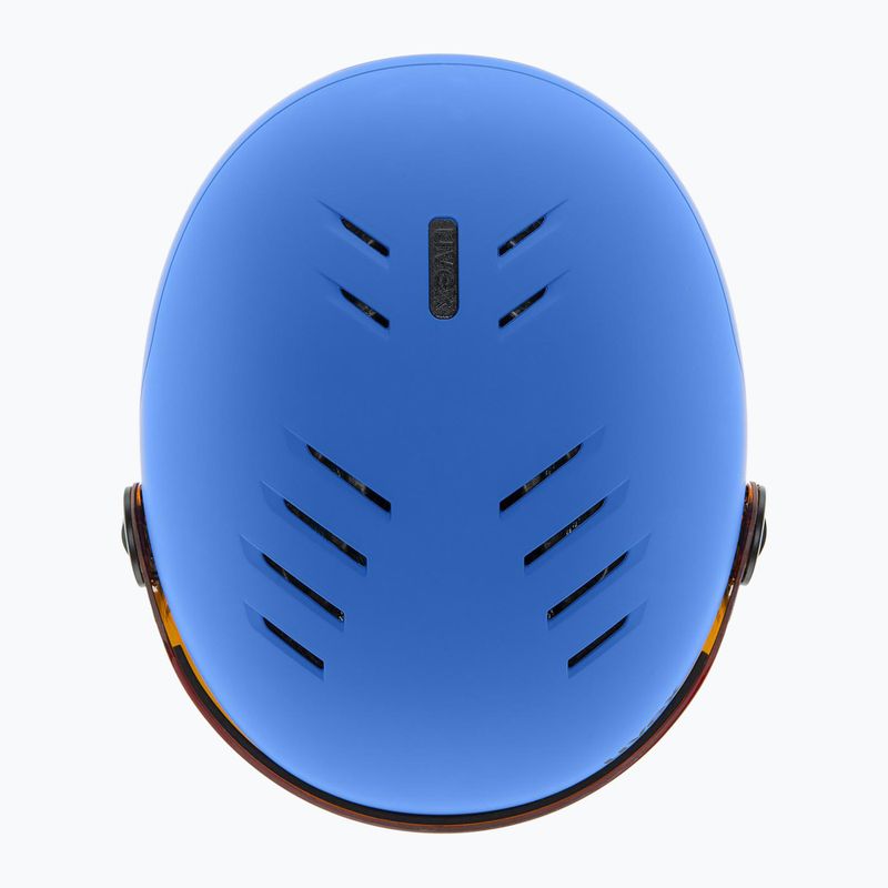 Детска ски каска UVEX Rocket Visor Jr blue matt/mirror blue/smoke 4
