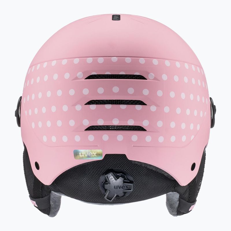 Детска ски каска UVEX Rocket Visor Jr pink confetti matt/mirror silver/lasergold lite 4