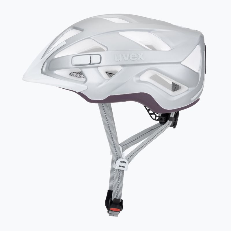 Велосипедна каска UVEX City Active silver/plum matt 3