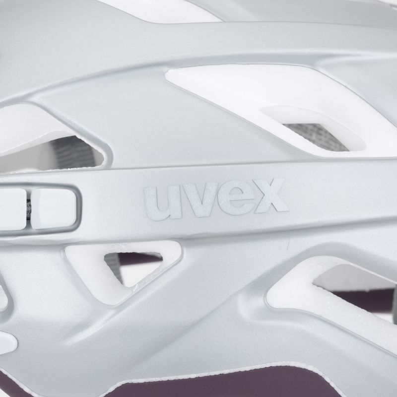 Велосипедна каска UVEX City Active silver/plum matt 7