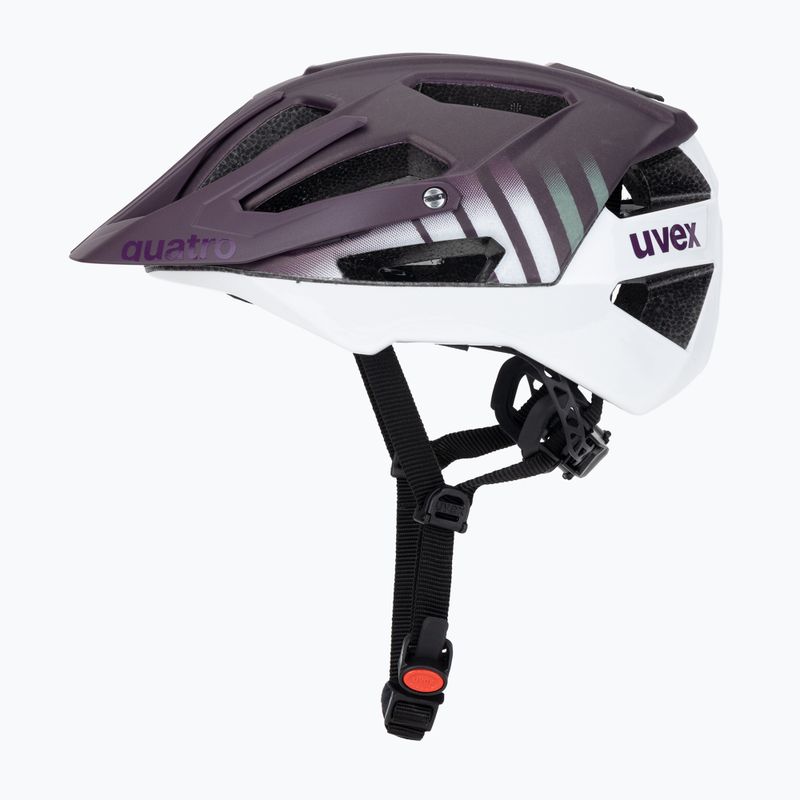 Велосипедна каска UVEX Quatro CC plum/white matt 3