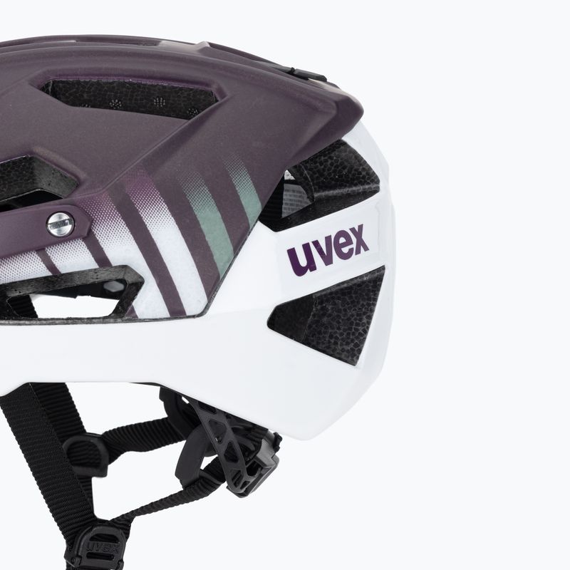 Велосипедна каска UVEX Quatro CC plum/white matt 7