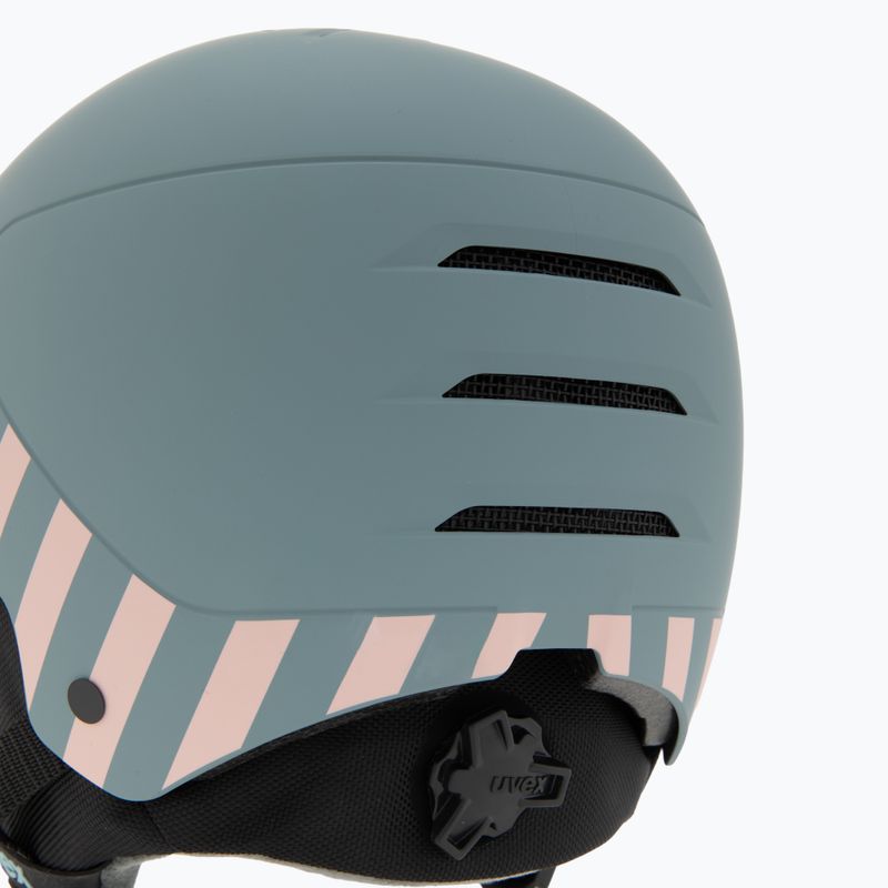 Детска ски каска UVEX Rocket Visor Jr rhino/blush matt/mirror silver/lasergold lite 8