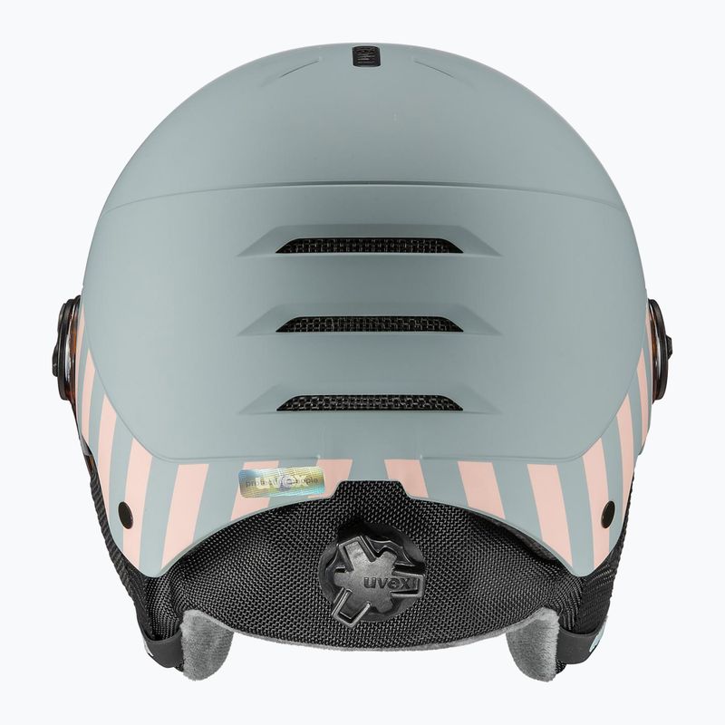 Детска ски каска UVEX Rocket Visor Jr rhino/blush matt/mirror silver/lasergold lite 3
