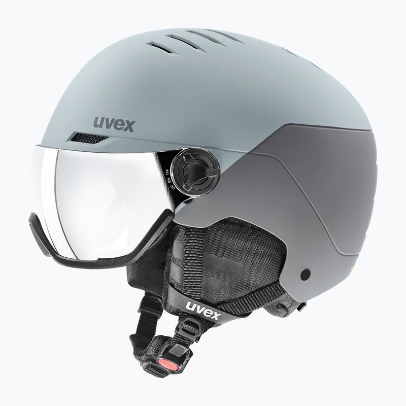 Ски каска UVEX Wanted Visor glacier/rhino matt/mirror silver smoke 6