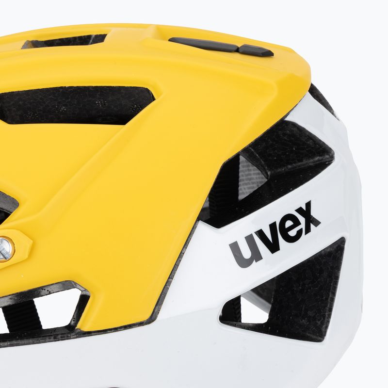 Велосипедна каска UVEX Quatro CC sunbee/ white matt 7