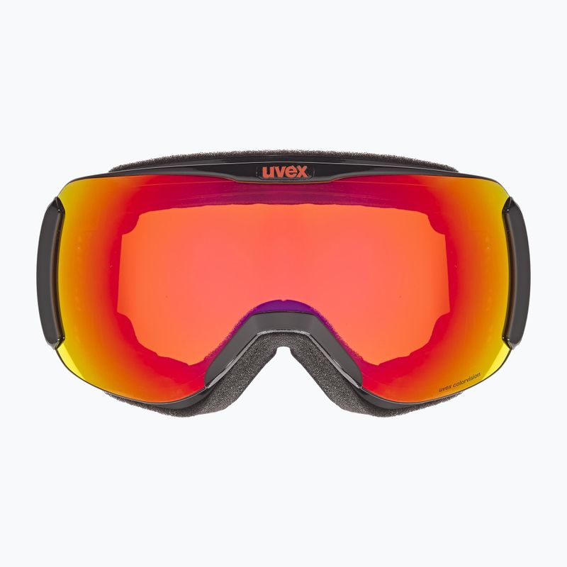 UVEX Downhill 2100 CV S2 ски очила черни лъскави/огледални алени/оранжеви 6