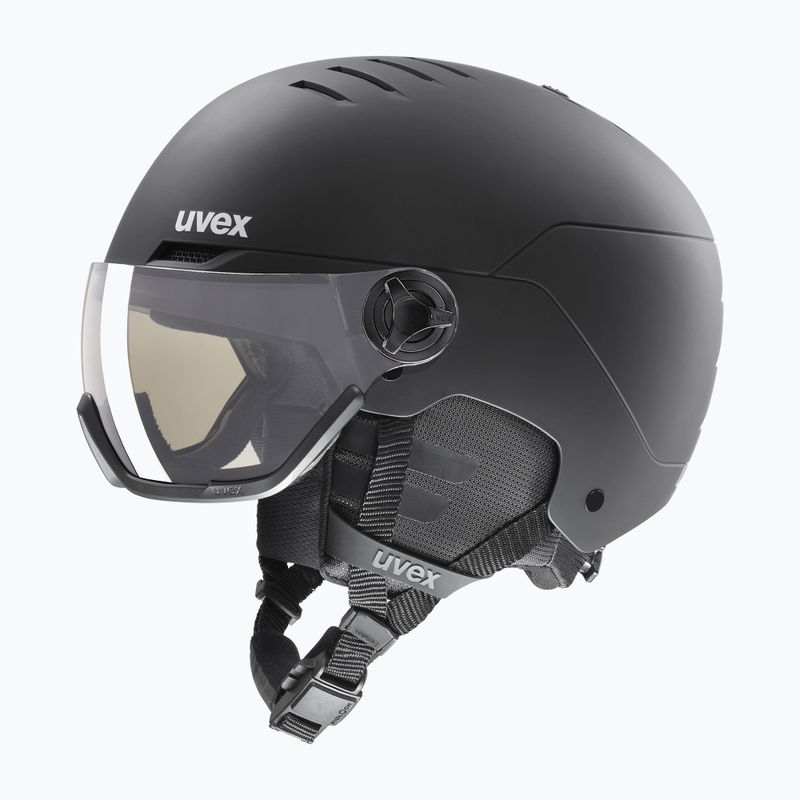 Ски каска UVEX Wanted Visor Pro V black matt/variomatc smoke 6