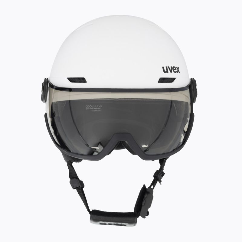 Ски каска UVEX Wanted Visor Pro V white matt/variomatc smoke 2