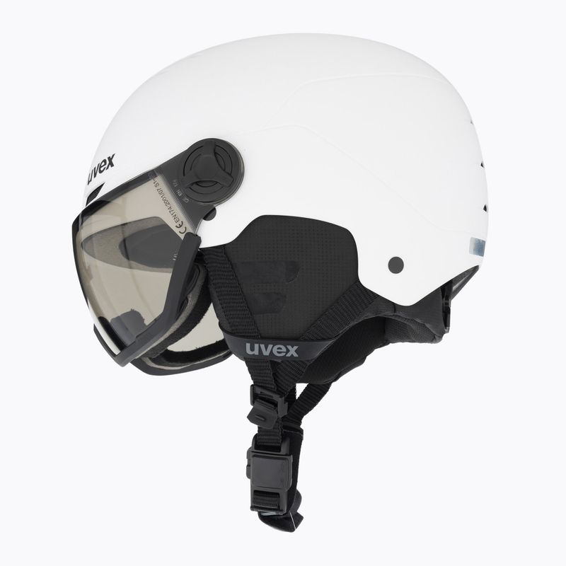 Ски каска UVEX Wanted Visor Pro V white matt/variomatc smoke 5