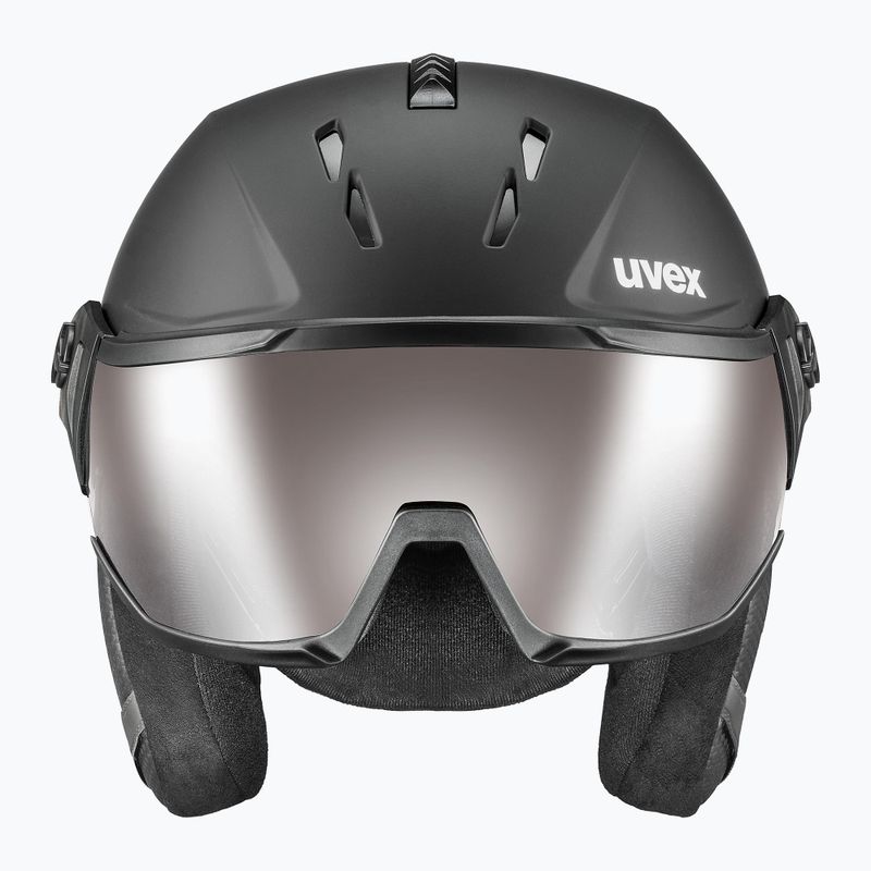 Ски каска UVEX Instinct Visor PRO V black matt/silver/silver