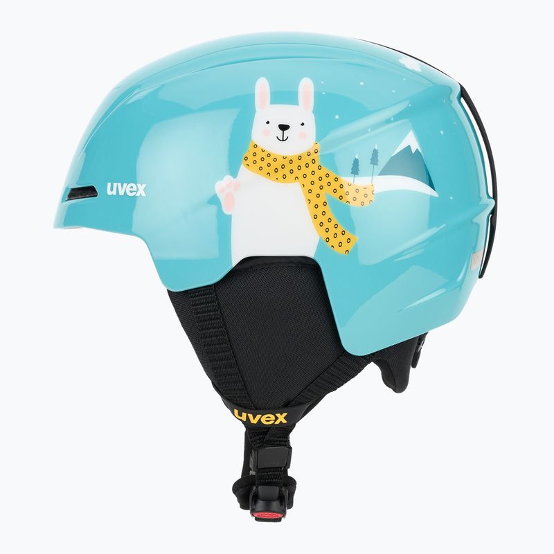 Детска скиорска каска UVEX Viti Jr turquoise rabbit 3