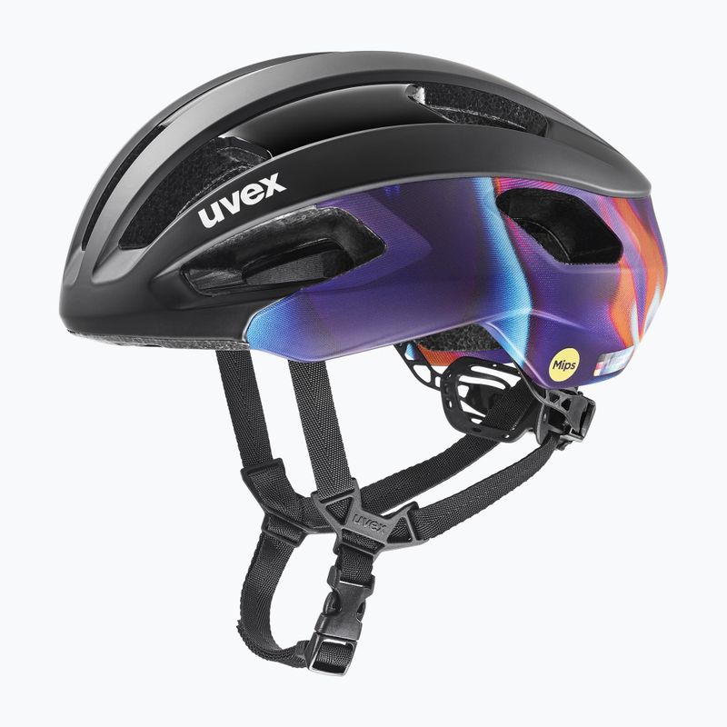 Велосипедна каска UVEX Rise Pro MIPS black/galaxy matt 6