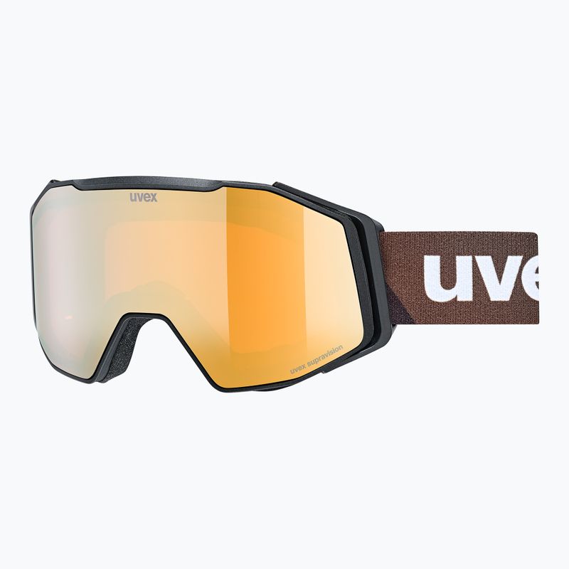 Предпазни ски очила UVEX Gravity FM black matt/mirror gold orange clear