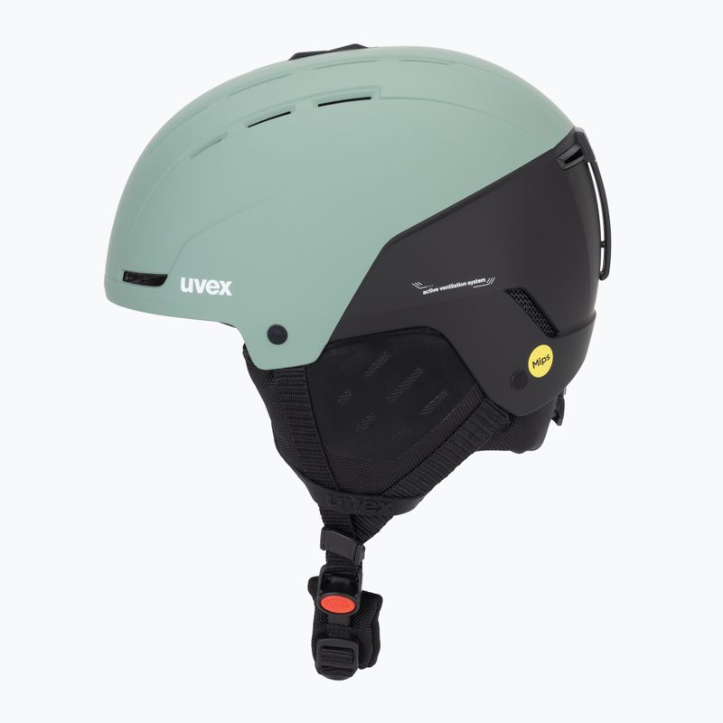 Ски каска UVEX Stance MIPS oxid green/black matt 3