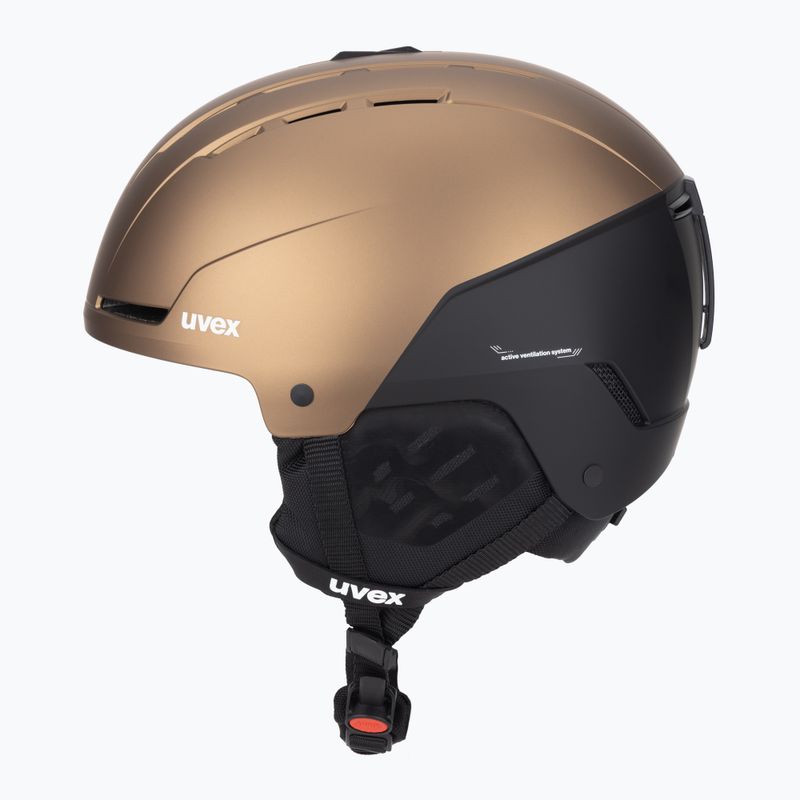 Ски каска UVEX Stance brown/black matt 3