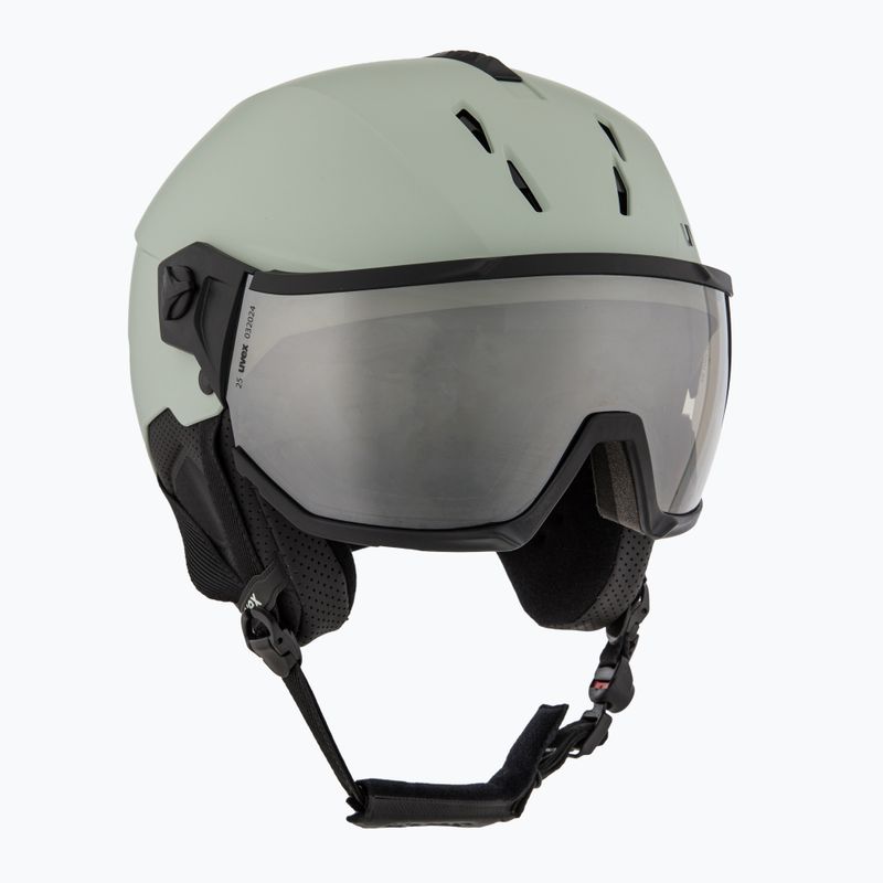 Ски каска UVEX Instinct Visor oxid green matt/mirror silver/smoke