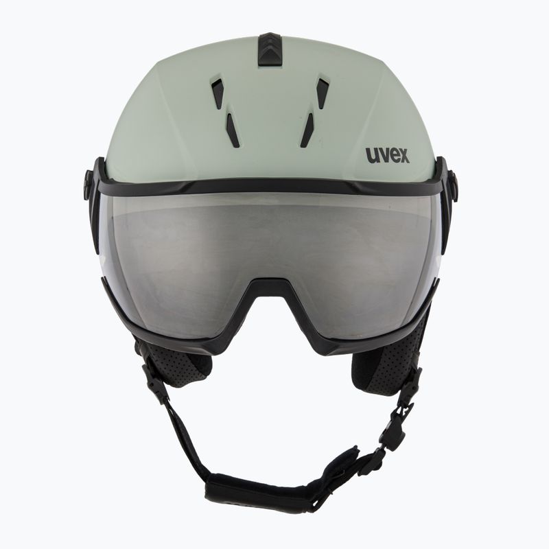 Ски каска UVEX Instinct Visor oxid green matt/mirror silver/smoke 2
