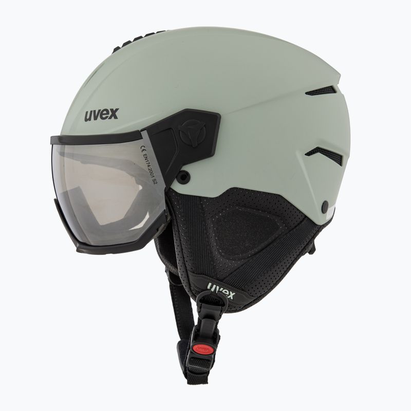 Ски каска UVEX Instinct Visor oxid green matt/mirror silver/smoke 3