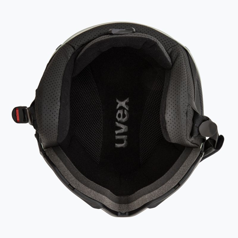 Ски каска UVEX Instinct Visor oxid green matt/mirror silver/smoke 5