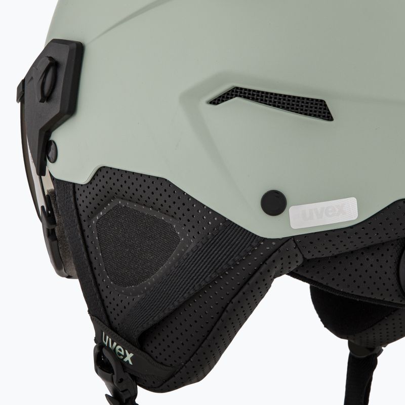 Ски каска UVEX Instinct Visor oxid green matt/mirror silver/smoke 7
