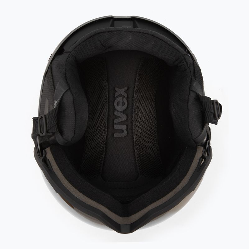 Скиорска каска UVEX Wanted Visor Pro V black/silver matt 6