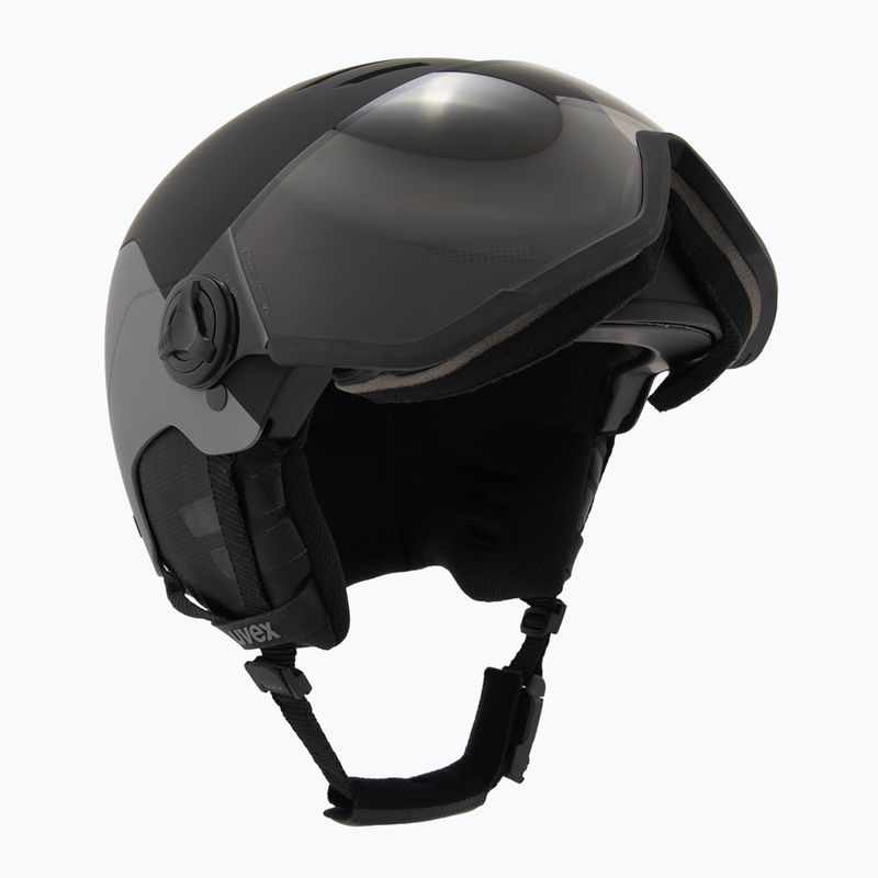 Скиорска каска UVEX Wanted Visor Pro V black/silver matt 9