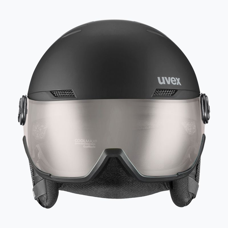 Скиорска каска UVEX Wanted Visor Pro V black/silver matt 2