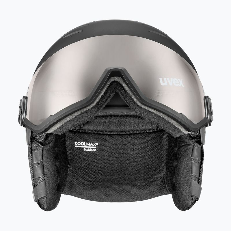 Каска за ски UVEX Wanted Visor Pro V black/silver matt 3
