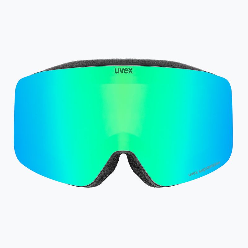 Детски предпазни ски очила UVEX Pwdr FM black matt/mirror green yellow clear 2
