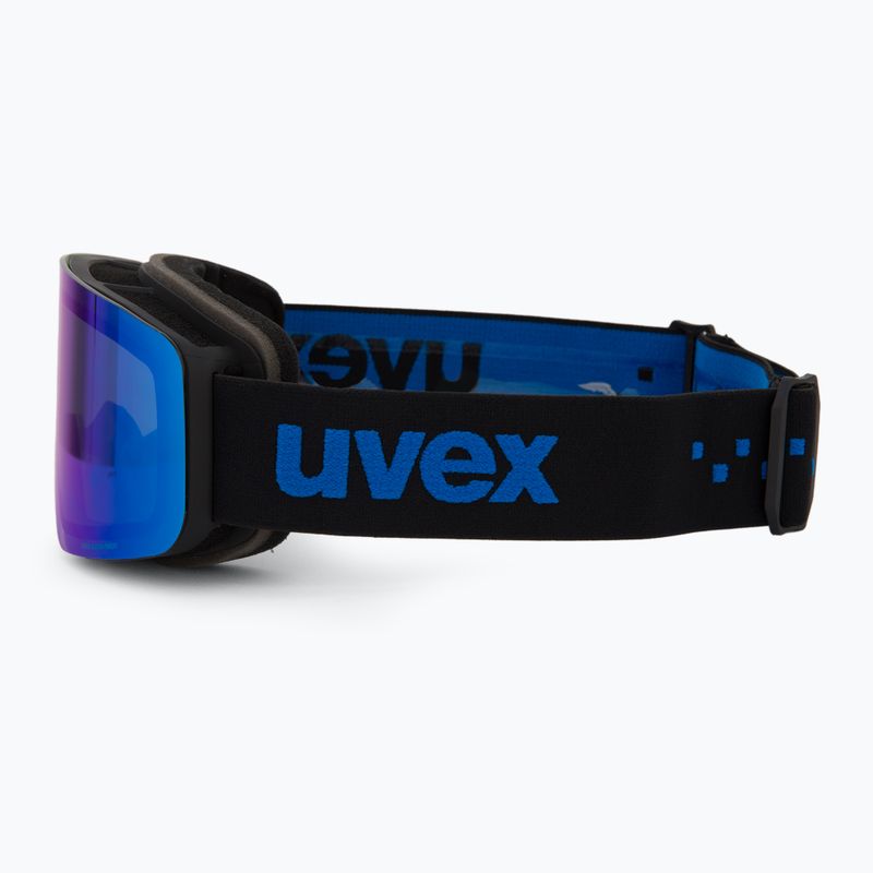 Детски предпазни ски очила UVEX Pwdr FM black matt/mirror blue smoke clear 4