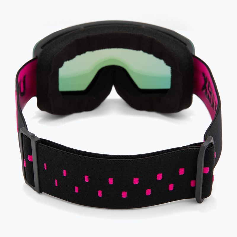 Детски предпазни ски очила UVEX Pwdr FM black matt/mirror pink green clear 3