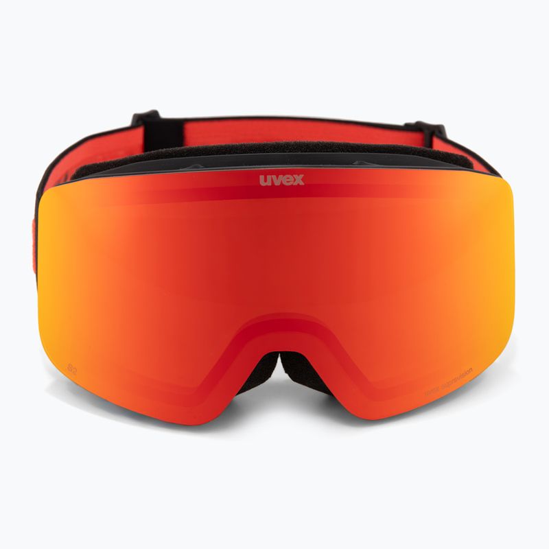 Детски предпазни ски очила UVEX Pwdr FM black matt/mirror red orange clear 2