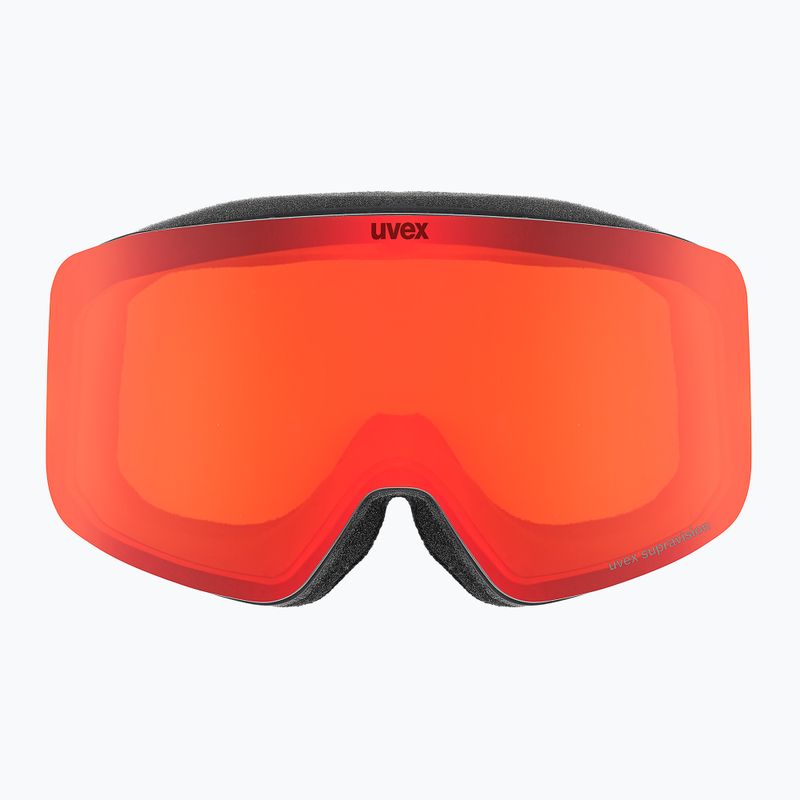 Детски предпазни ски очила UVEX Pwdr FM black matt/mirror red orange clear 2