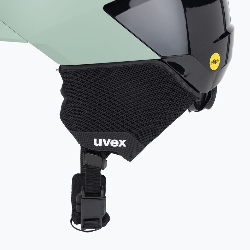 Ски каска UVEX Levitate MIPS oxid green/black matt 8