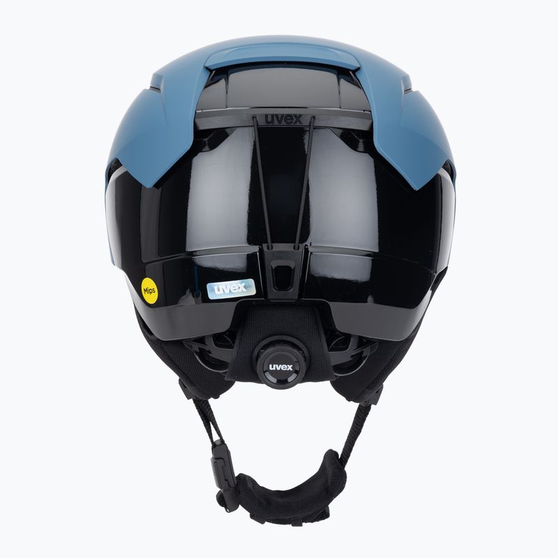 Ски каска UVEX Levitate MIPS stone blue/black matt 4