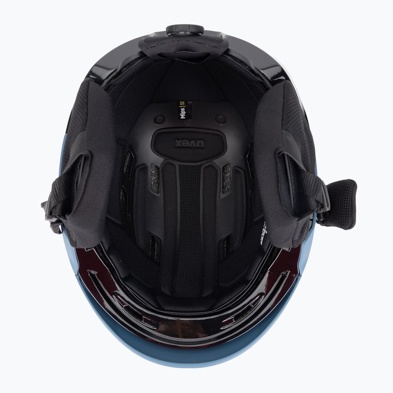 Ски каска UVEX Levitate MIPS stone blue/black matt 5