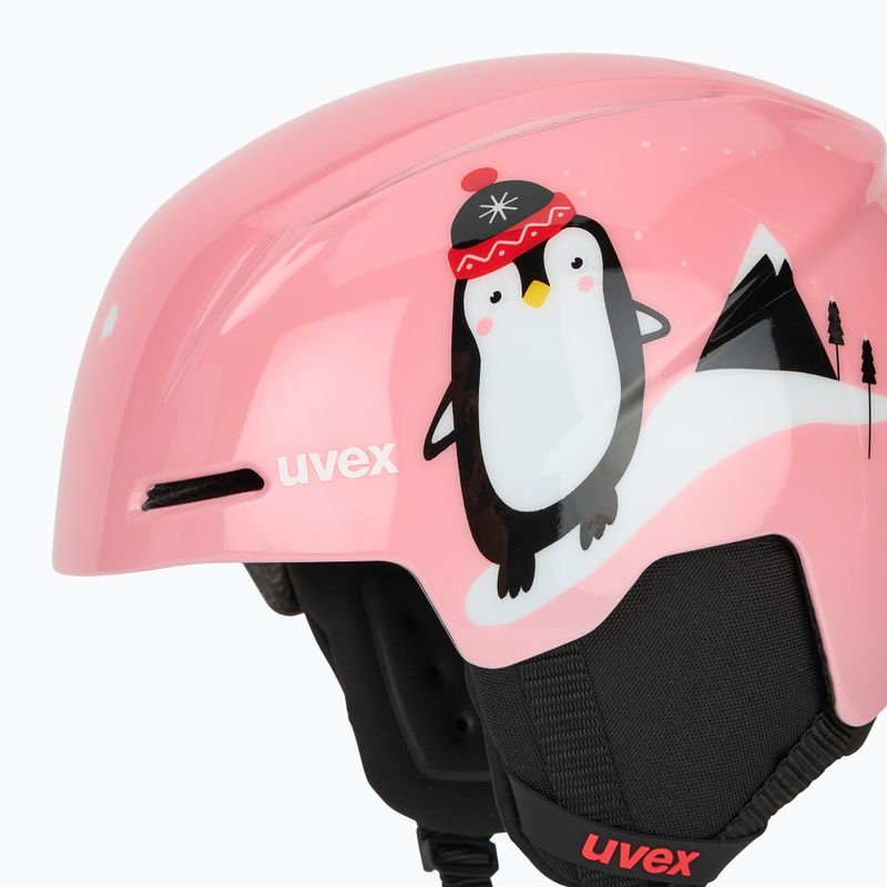 Детска ски каска UVEX Viti Set + очила Speedy Pro pink penguin/lasergold lite 7