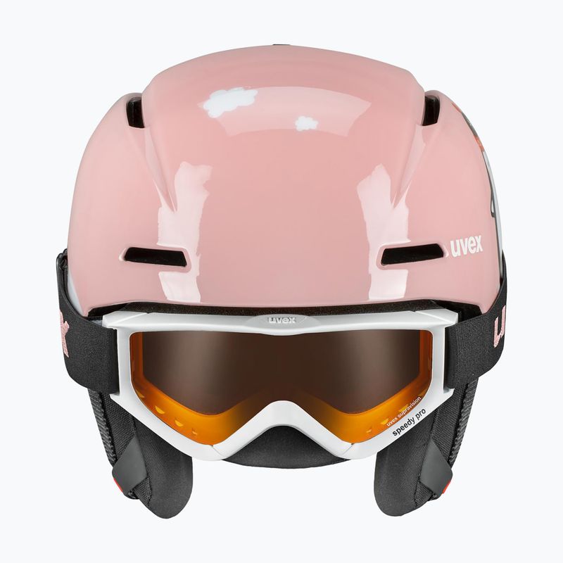 Детска ски каска UVEX Viti Set + очила Speedy Pro pink penguin/lasergold lite 2