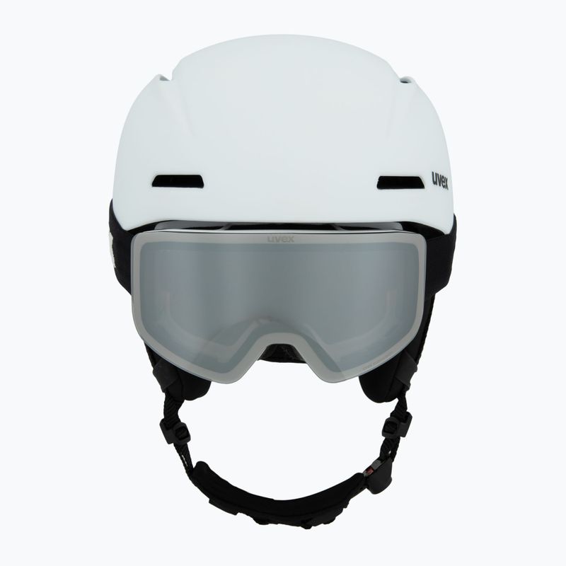 Детска скиорска каска UVEX Viti Set + очила Speedy Pro white matt/mirror silver/green/clear 2
