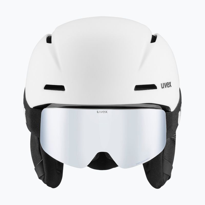 Детска скиорска каска UVEX Viti Set + очила Speedy Pro white matt/mirror silver/green/clear 11