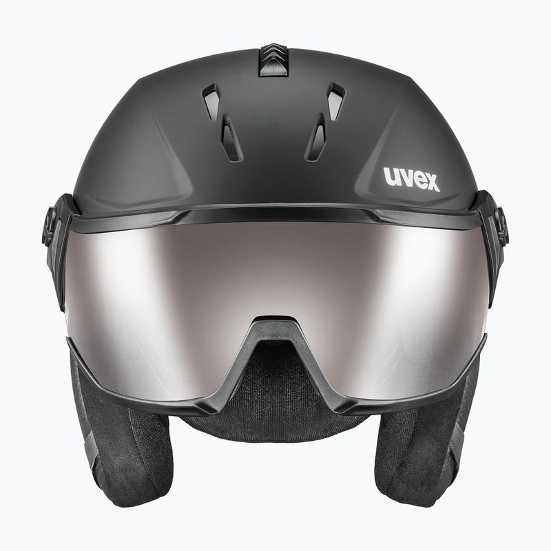 Ски каска UVEX Wanted Visor Pro V black matt 3