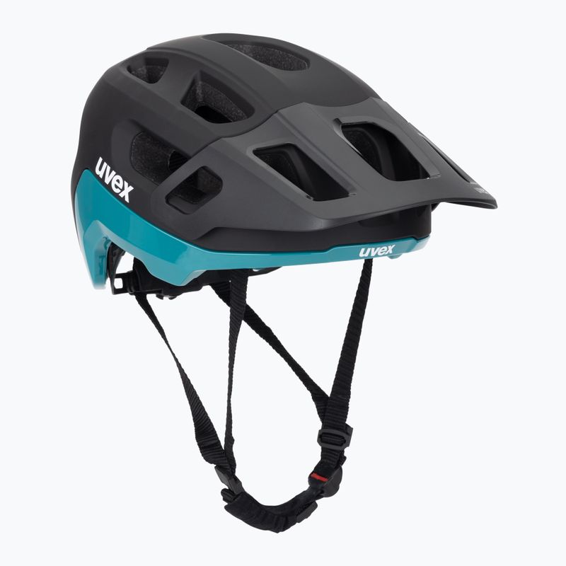 UVEX каска за велосипед React black/teal matt