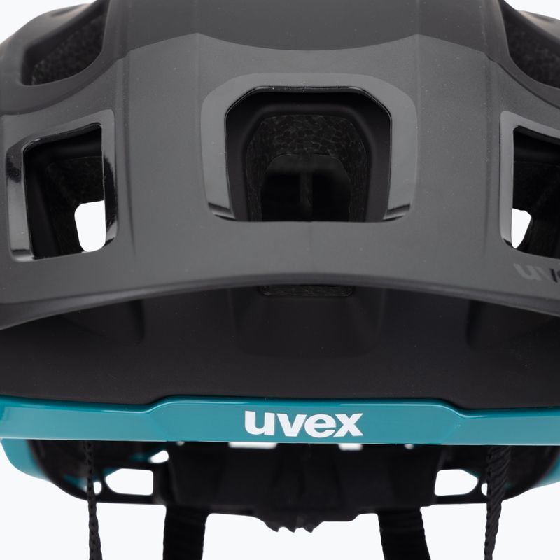 UVEX каска за велосипед React black/teal matt 7
