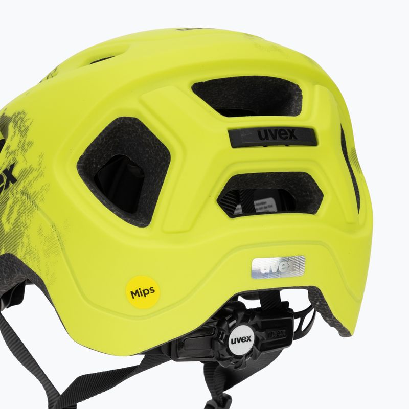 Детска каска за велосипед UVEX React MIPS Jr lime/black 8